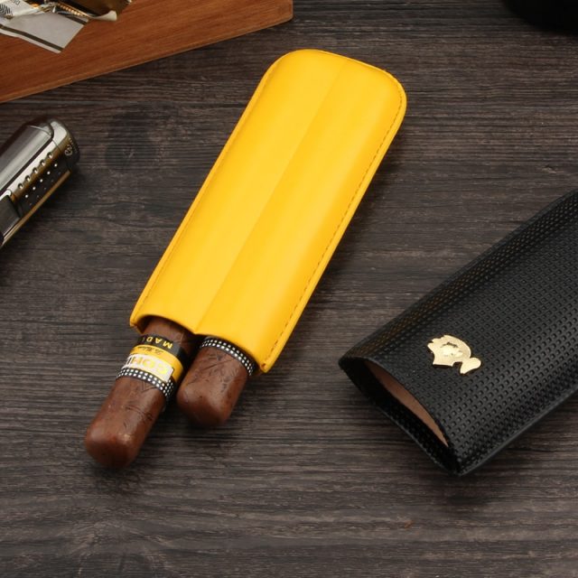 Leather Travel Cigar Case Humidor
