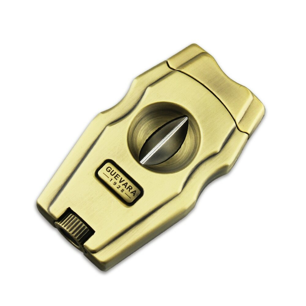 Cigar Cutter V Cut Stainless Steel Guillotine Gold Cut 62 Ring Gauge Cigar With Punch